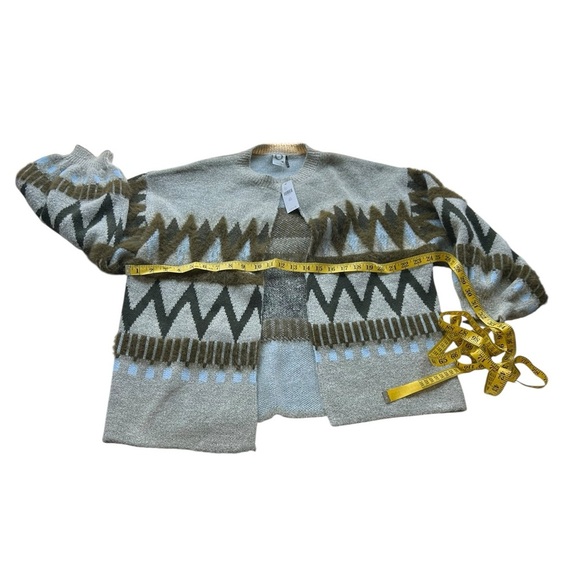Anthropologie Akemi + Kin Tribal Print open front Cardigan Sweater O/S NWT - Picture 11 of 14